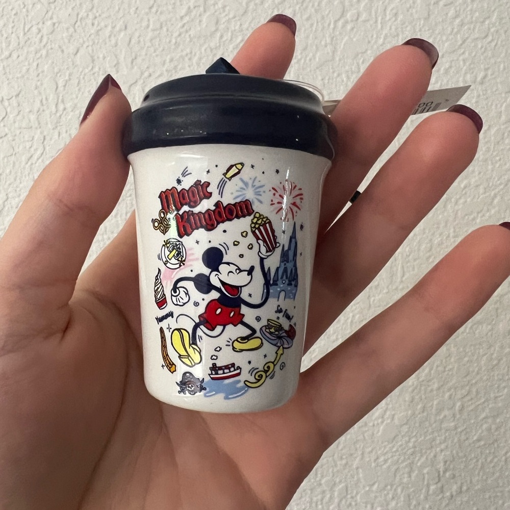 NWT Disney x Starbucks Magic Kingdom Ceramic Coffee Cup Ornament